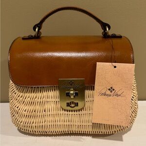 Patricia Nash Colimena Satchel Spring Wicker